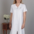 Beatrice zip-front robe: Short Sleeved