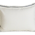 Harbor Standard Sham: Winter White with Dark Blue Hemstitching