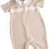 Lion Cub Baby Romper: Beige