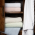Galway Cable-knit Blankets: White, Pink, Vanilla, Green or Blue