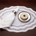 Ripples Oval Placemat & Square Napkin: White
