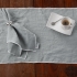 Greenpoint Placemat & Napkin: White on Gray