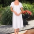 Margot Nightgown: White 100% Pima Cotton