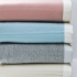 Baby Tribeca Cashmere Blanket: Dusty Rose, Blue, Ivory with Ivory Binding & Gray with Gray Binding