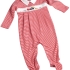 Truck Time Baby Onesie: Red Stripes