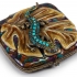 Jay Strongwater Compact: Jeweled & Enameled depiction of a Lizard