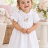 Emilia Smocked Dress: White