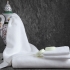 Saranac Waffle Weave Towels: White