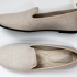Cashmere Slippers: Oyster (showing suede detail)
