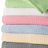 Cotton Thermal Blankets: Green, White, Dark Pink, Blue, Cream & Gray