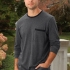 Alexander Men's Pajamas: Detail—Charcoal Gray with Black accents