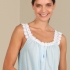 Gweneth Nightgown: 100% pima cotton voile w/ guipure lace trim