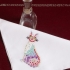 Feline Ladies Handkerchief: Multi-colored hand-embroidery
