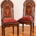 A pair of Walnut Chairs. Spain, C1850