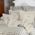 Beacon Hill Damask Check with Diplomat (monogram extra): Ivory/Gray