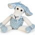 Baby Toy: Plush Lamb Character in Ivory & Blue