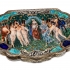 Italian Silver & Enamel Ladies Compact Case