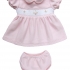 Piqué Smocked Dress with Bloomers: Pink