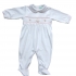 Smocked Jumpsuit for Girls: White/Pink