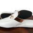 Pearl Walk Slippers: White with Gold-tone Buckle