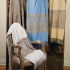 Cashmere & Lace Throw: Cocoa, Blue, Gold or White with Mocha/Ivory Lace