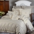 Beacon Hill Damask Check with Diplomat (monogram extra): Ivory/Gray