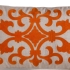 Florentina Decorative Pillow: Bold Orange embroidery