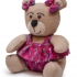 Baby Toys: Plush Girl Teddy Bear with Red Bows & Dress