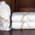 Corbetta Bath Collection: Two-tone embroidery in Beige & Ivory