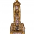 Miniature Viennese Clock: Left Side Gilt Bronze & Enamel