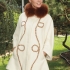 Ninetta Alpaca Cape with detachable collar: Ivory