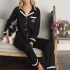 Lorna Pajamas: Black with Ivory Accents