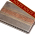 Silver Compact Case converted from Cigarette Case: Mirrored Inside