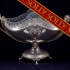 Table Center Piece: Silver Plate & Crystal