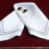 Benedict Men's 100% Linen Handkerchief: Navy or Gray Double Hemstitched border