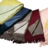 Borges Cashmere Throw: Yellowgreen/Mint, Navy/Sky Blue, Mocha/Taupe, Burgundy/Taupe, Yellowgreen/Pink