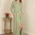 Angie Cashmere Robe: Green