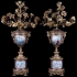 Sèvres Cobalt Blue Gilt Bronze & Porcelain Candelabras