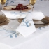 Coral Bliss Napkins: Embroidered, Set of Twelve (12)