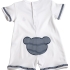 Cub Nautica Baby Onesie: Back with Appliqué Bear silouette