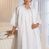 Cancellino Nightgown & Robe: White